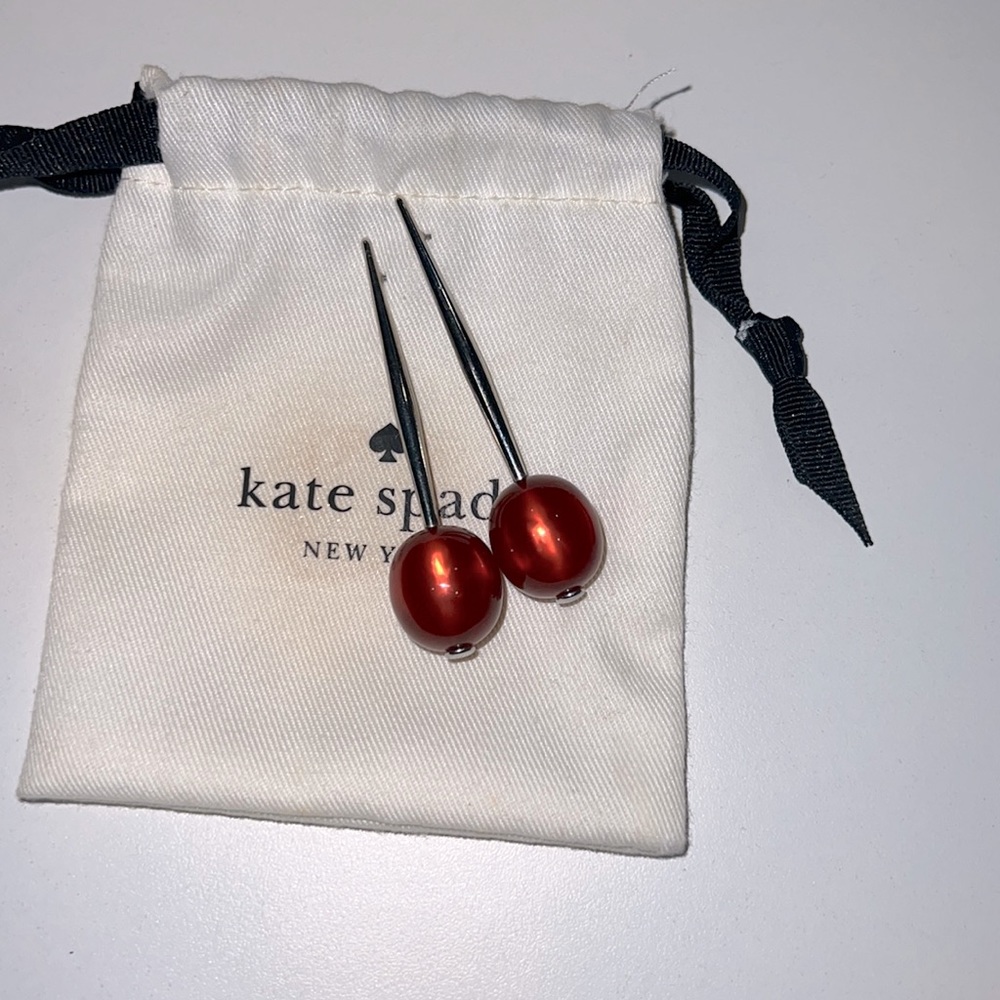 Kate ♠️ Spade Cherry drop earrings NWOT. NEVER WORN